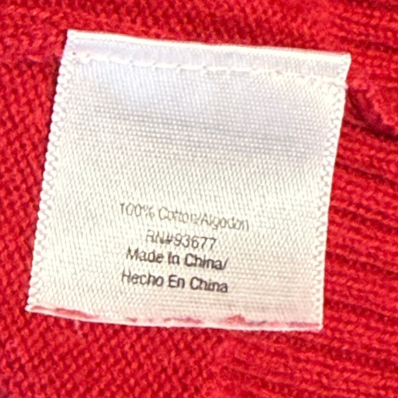 St. John's Bay Women's Red Gray & Cream Argyle Sweater - Picture 7 of 9